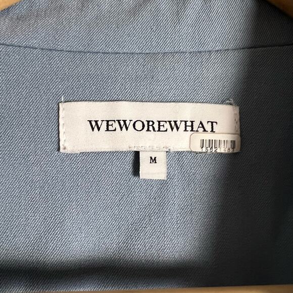WeWoreWhat Light Blue Peak Lapel Women’s Blazer Jacket Size Medium - Picture 3 of 11